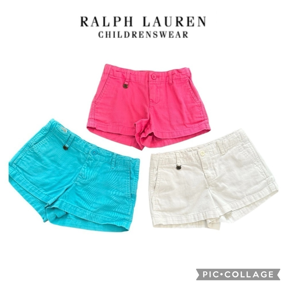Polo Ralph Lauren girls classic chino shorts bundle lot of 3 size 6